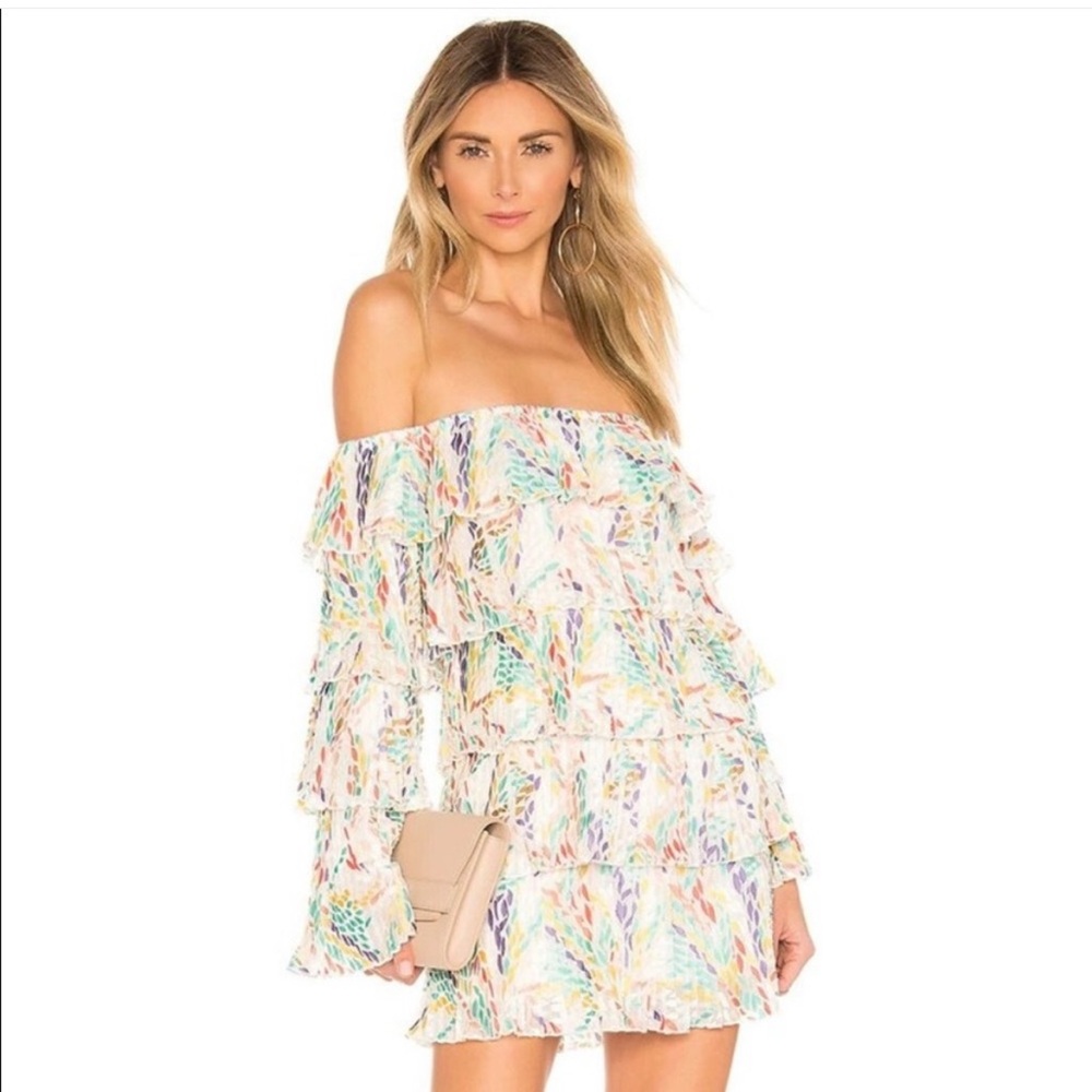 Michael Costello x Revolve Neda Petal Dress in a size Large